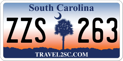 SC license plate ZZS263