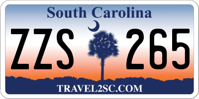 SC license plate ZZS265