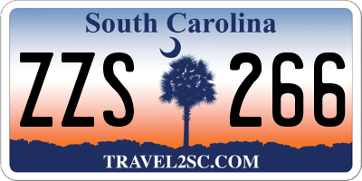 SC license plate ZZS266