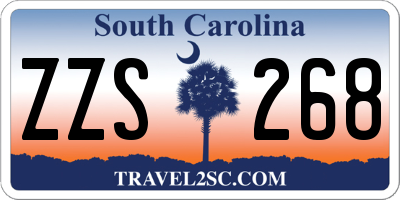 SC license plate ZZS268