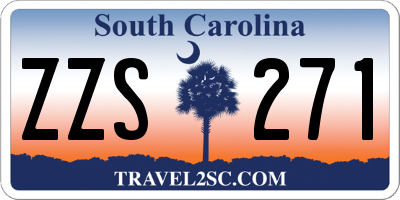 SC license plate ZZS271