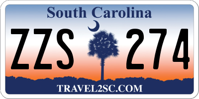 SC license plate ZZS274