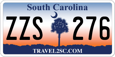 SC license plate ZZS276