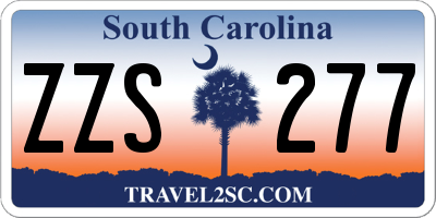 SC license plate ZZS277