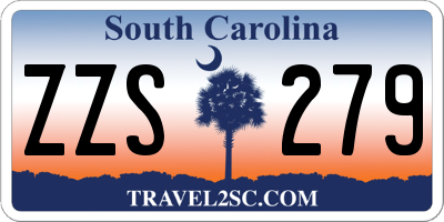 SC license plate ZZS279
