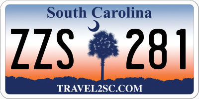 SC license plate ZZS281