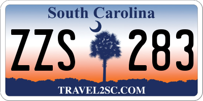 SC license plate ZZS283