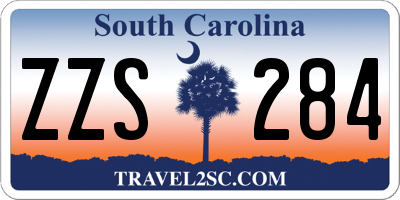 SC license plate ZZS284