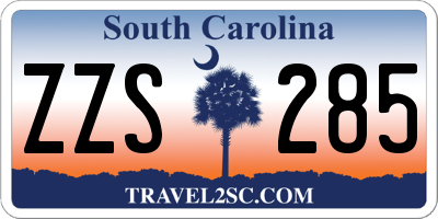 SC license plate ZZS285