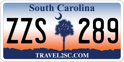 SC license plate ZZS289