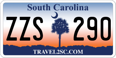 SC license plate ZZS290