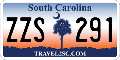 SC license plate ZZS291