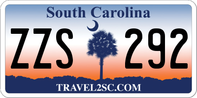 SC license plate ZZS292