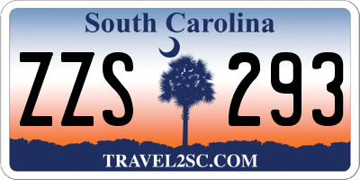 SC license plate ZZS293