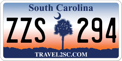 SC license plate ZZS294