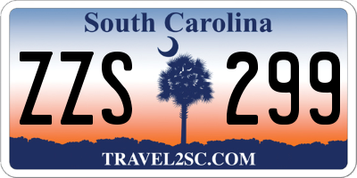 SC license plate ZZS299