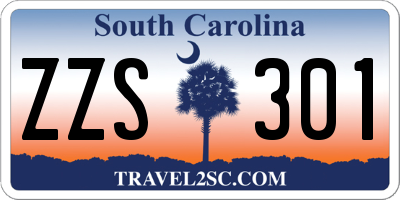SC license plate ZZS301