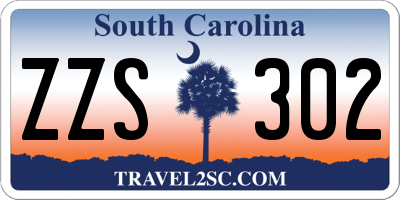SC license plate ZZS302