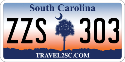 SC license plate ZZS303