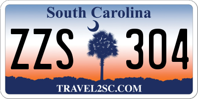 SC license plate ZZS304