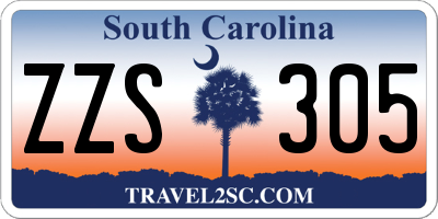 SC license plate ZZS305