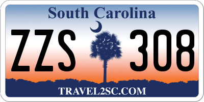 SC license plate ZZS308
