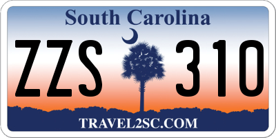 SC license plate ZZS310