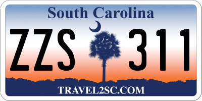 SC license plate ZZS311