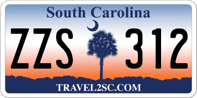 SC license plate ZZS312