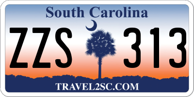 SC license plate ZZS313