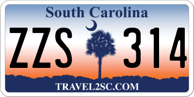 SC license plate ZZS314