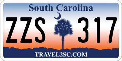 SC license plate ZZS317