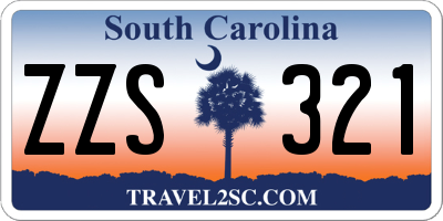 SC license plate ZZS321