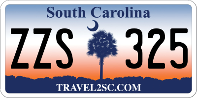 SC license plate ZZS325