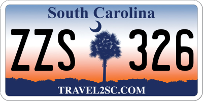 SC license plate ZZS326