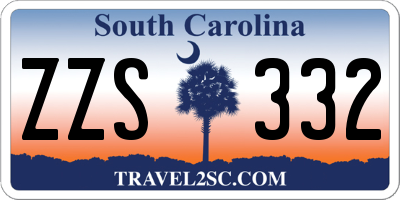 SC license plate ZZS332