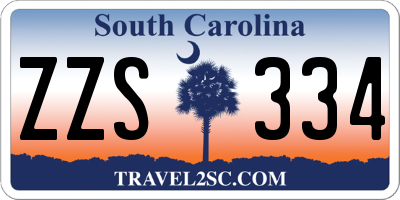 SC license plate ZZS334