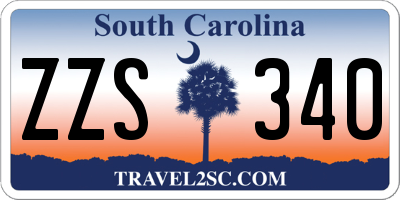 SC license plate ZZS340