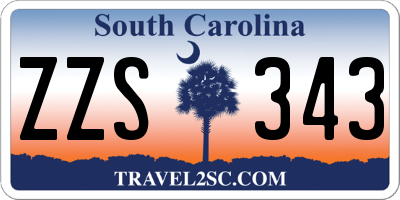 SC license plate ZZS343