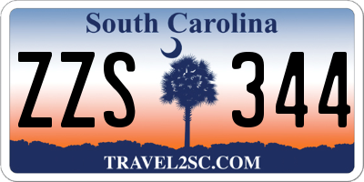 SC license plate ZZS344