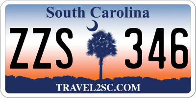 SC license plate ZZS346