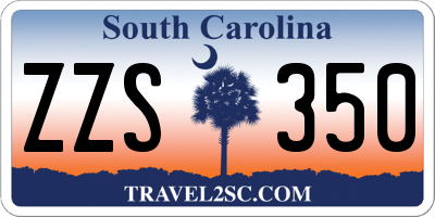 SC license plate ZZS350