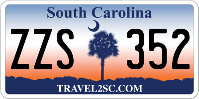 SC license plate ZZS352