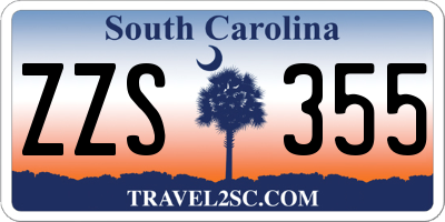 SC license plate ZZS355