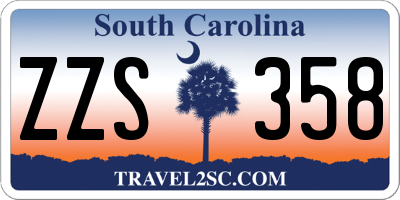 SC license plate ZZS358