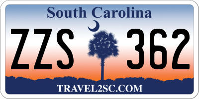 SC license plate ZZS362