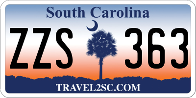 SC license plate ZZS363