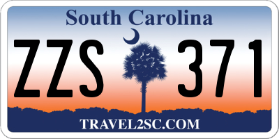 SC license plate ZZS371