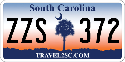 SC license plate ZZS372