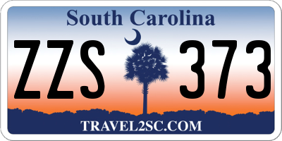 SC license plate ZZS373
